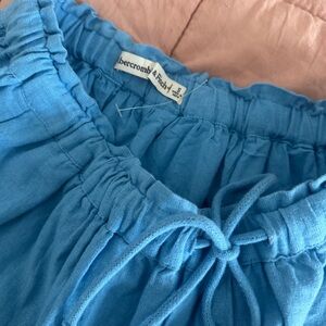 Abercrombie & Fitch Teal Drawstring skirt